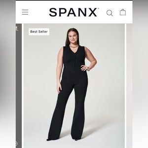 SPANX Tall size M stunning black jumpsuit! Worn once, very comfy